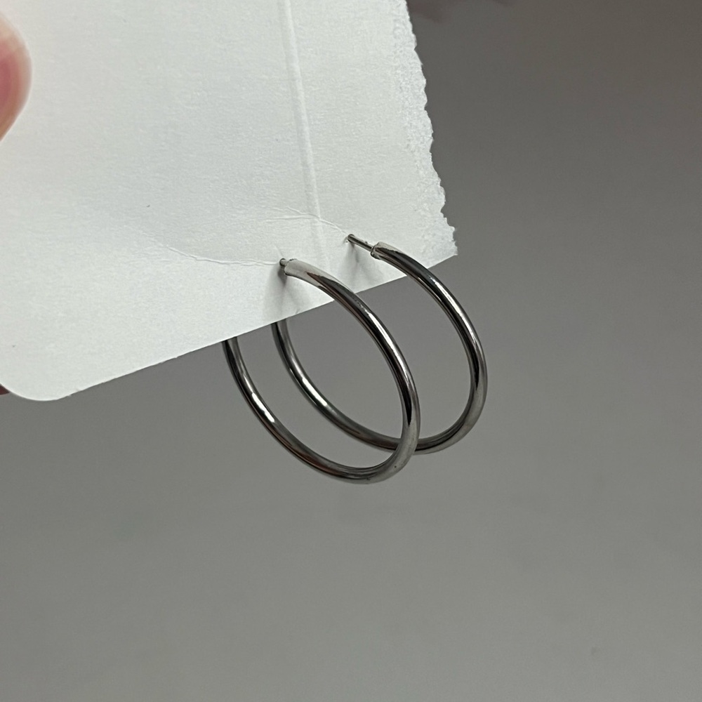 Elegant Silver Hoop Earrings